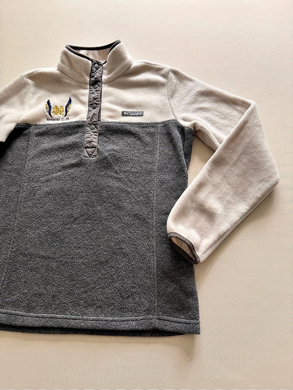 Columbia Women's Small Gray & White Fleece